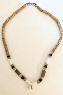 Wood & Bead Shark Tooth Necklace | Ocean | Bohemian | Nature | One With World